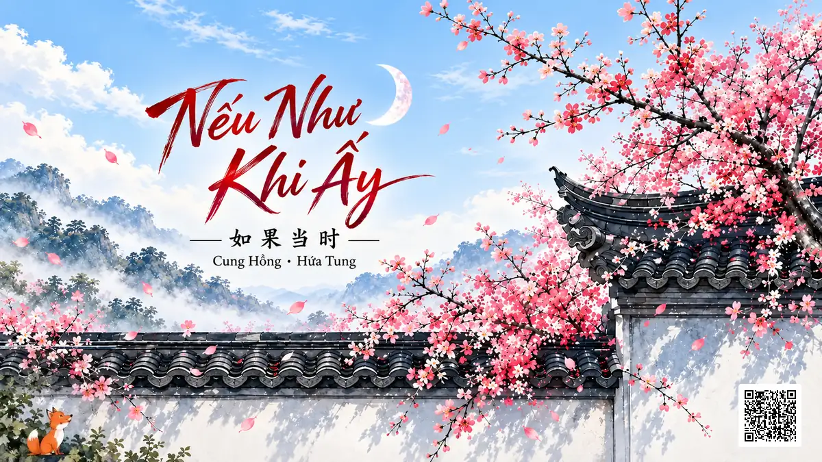 Lời Bài Hát Nếu Như Khi Ấy (如果当时) – Cung Hồng (龚宏) / Hứa Tung (Bản Chuẩn FoxKaraoke) - FoxHSK