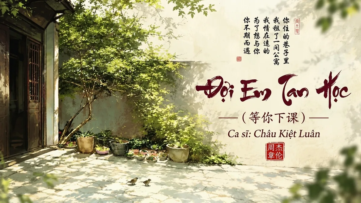 Lời Bài Hát Đợi Em Tan Học (等你下课) – Châu Kiệt Luân ft. Dương Thụy Đại (Pinyin + Lời Dịch) - FoxHSK