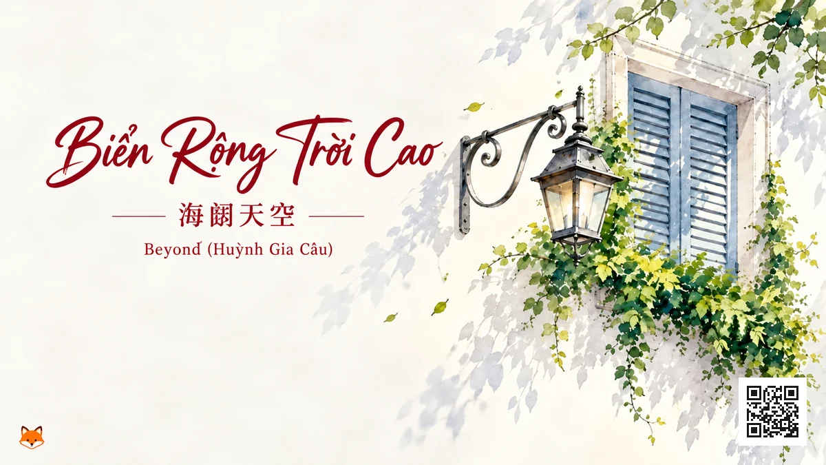 Lời Bài Hát Biển Rộng Trời Cao (Hải Khoát Thiên Không) (海阔天空) – Beyond (Huỳnh Gia Câu) (Pinyin + Lời Dịch Chuẩn) - FoxHSK