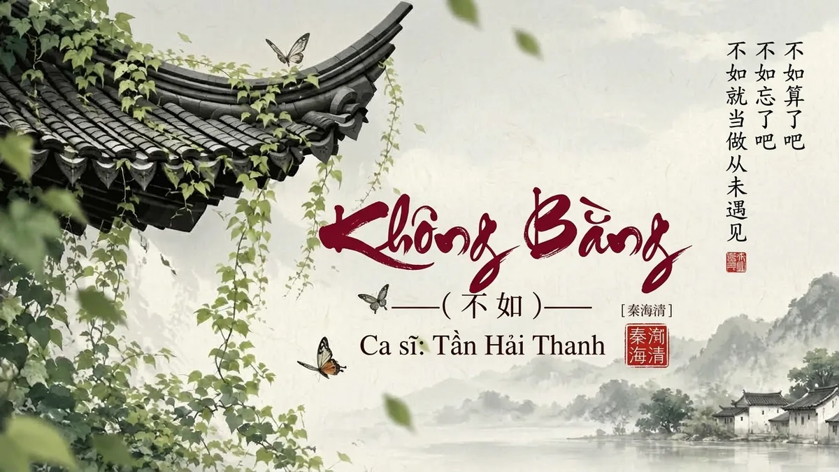 Lời Bài Hát Không Bằng (不如) – Tần Hải Thanh / Qin Haiqing (Pinyin + Lời Dịch Chuẩn) - FoxHSK
