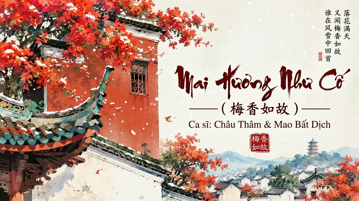 Lời Bài Hát Mai Hương Như Cố (梅香如故) – Châu Thâm & Mao Bất Dịch (Pinyin + Lời Dịch Chuẩn) - FoxHSK