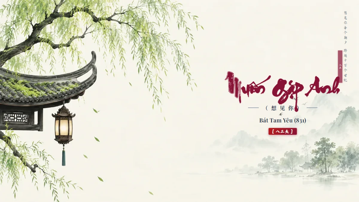 Lời Bài Hát Muốn Gặp Anh (想见你想见你想见你) – Bát Tam Yêu 831 (Pinyin + Lời Dịch Chuẩn) - FoxHSK