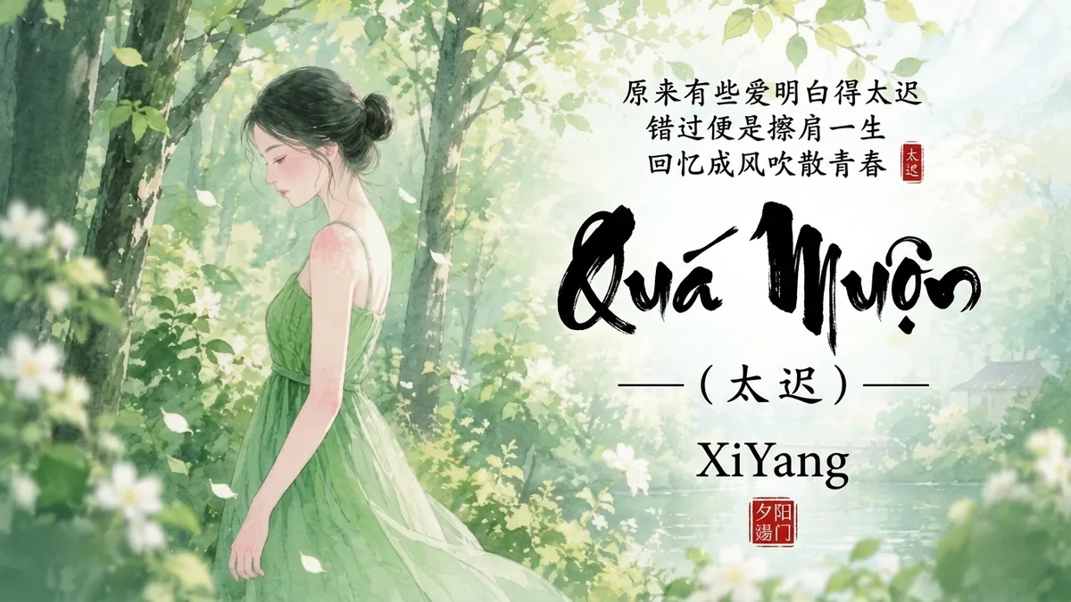 Lời Bài Hát Quá Muộn (太迟) – XiYang (Pinyin + Lời Dịch Chuẩn) - FoxHSK