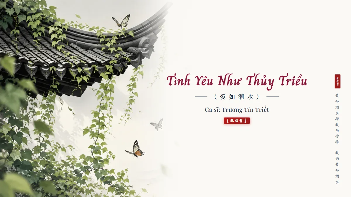 Lời Bài Hát Tình Yêu Như Thủy Triều (爱如潮水) – Trương Tín Triết (Pinyin + Lời Dịch Chuẩn) - FoxHSK
