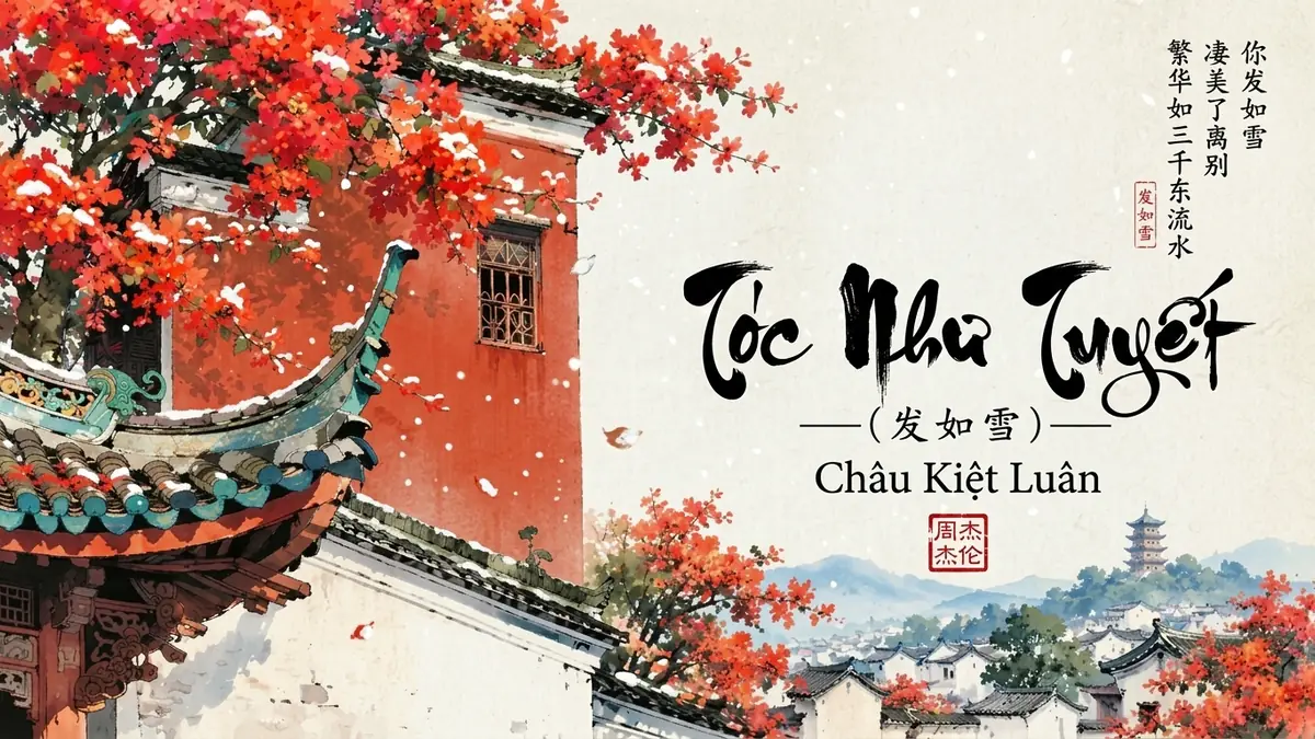 Lời Bài Hát Tóc Như Tuyết (发如雪) – Châu Kiệt Luân (Pinyin + Lời Dịch Chuẩn) - FoxHSK