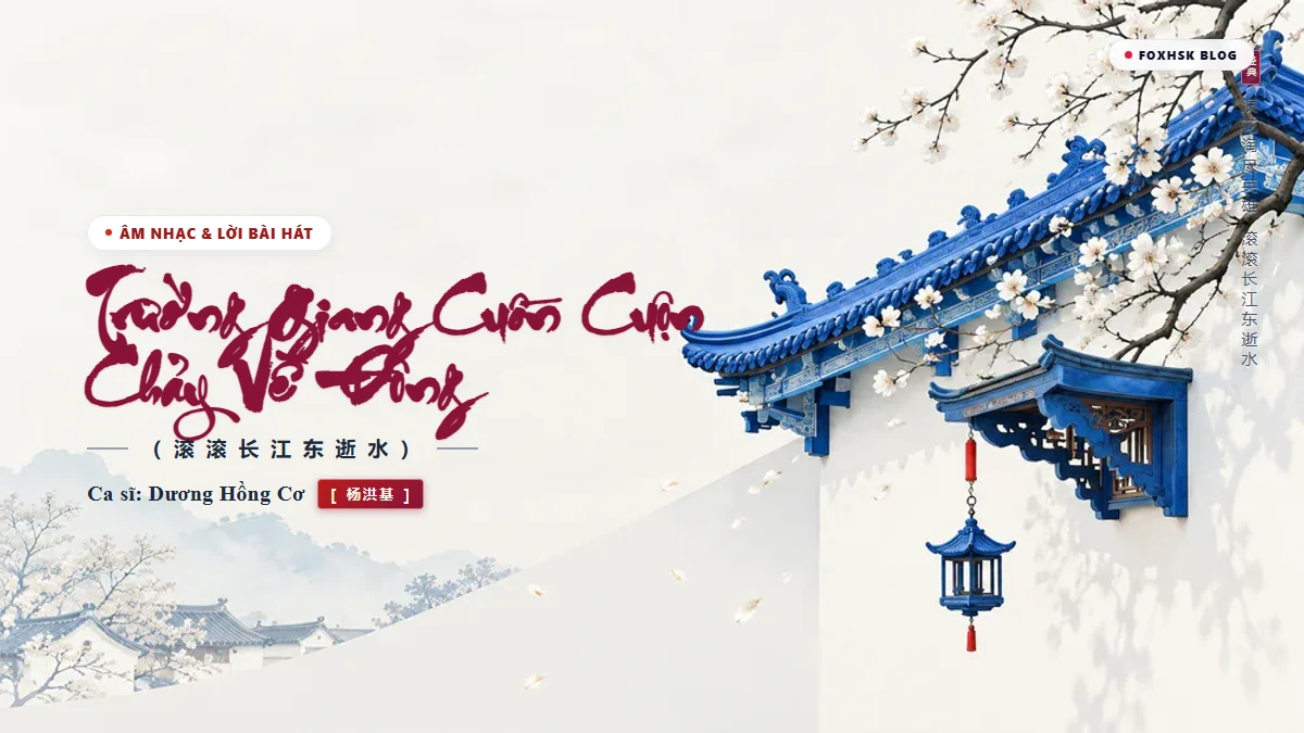 Lời Bài Hát Trường Giang Cuồn Cuộn Chảy Về Đông (滚滚长江东逝水) – Dương Hồng Cơ (Pinyin + Lời Dịch Chuẩn) - FoxHSK