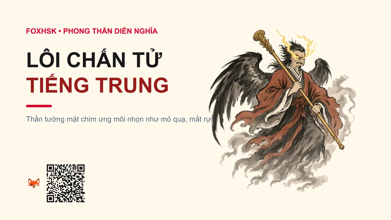 Lôi Chấn Tử Tiếng Trung Là Gì? (雷震子 - léizhènzǐ) • Nguồn Gốc Phong Thần Diễn Nghĩa,, Dấu Ấn Pop Culture & Phương Pháp Hóa Giải - FoxHSK