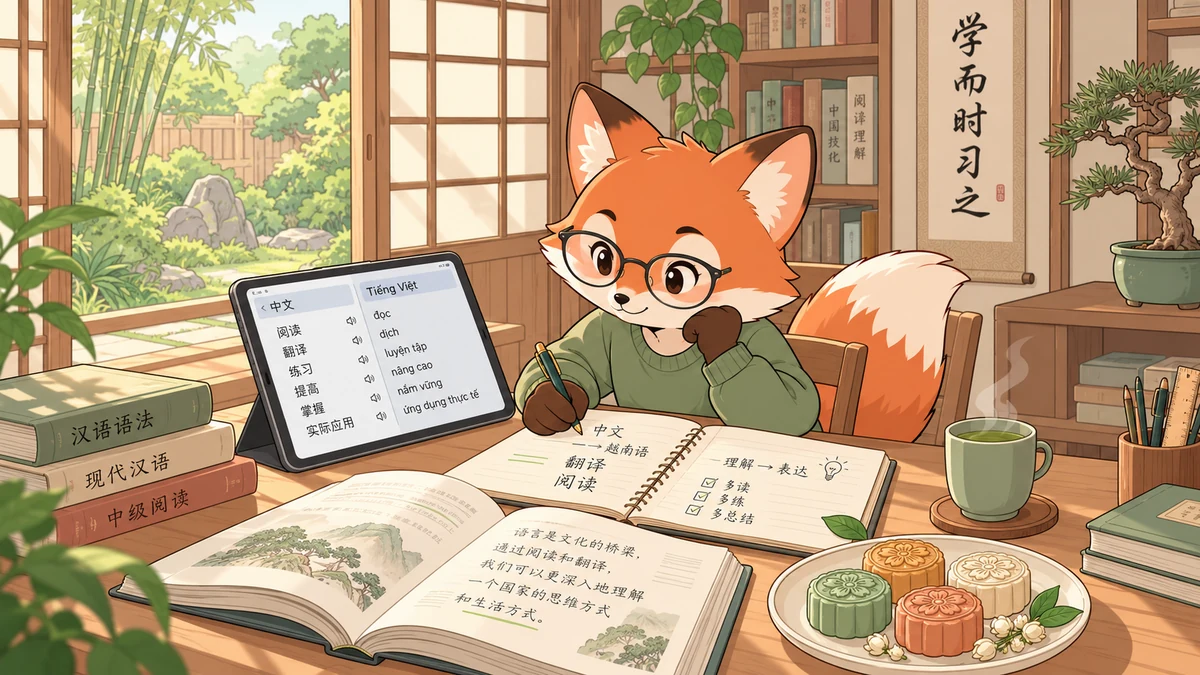 Luyện Dịch Ngược: Đòn Bẩy Đọc Sâu Giúp Bứt Phá Trình Độ Hán Ngữ Thực Chiến - FoxHSK
