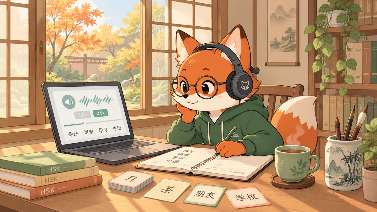 Luyện Nghe Tiếng Trung Nhanh Và Chậm: 3 Cách Giảm Tốc Độ Hiệu Quả - FoxHSK
