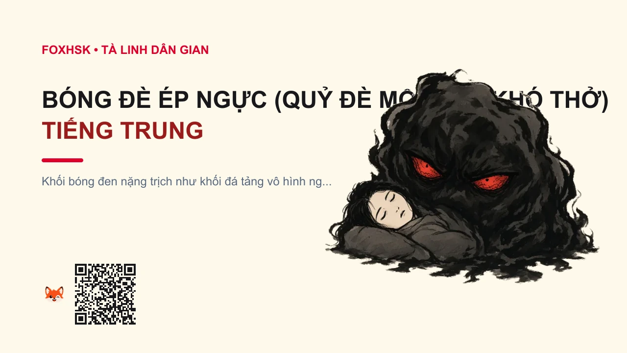 Bóng Đè Ép Ngực (Quỷ Đè Mộng Mị Khó Thở) Tiếng Trung Là Gì? (压床恶魔 - yāchuáng èmó) • Nguồn Gốc Hiện tượng dân gian và, Dấu Ấn Pop Culture & Phương Pháp Hóa Giải - FoxHSK