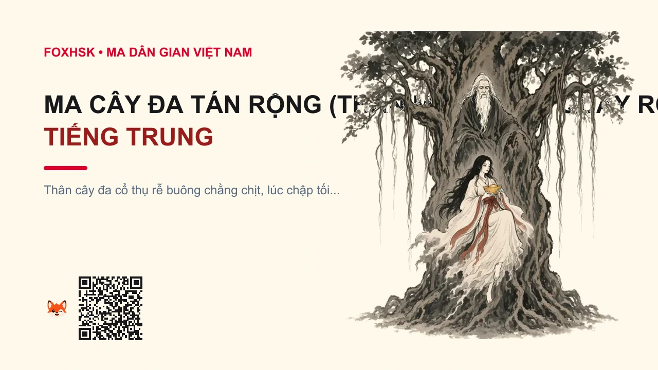 Ma Cây Đa Tán Rộng (Thần Ma Cổ Thụ Quấy Rối) Tiếng Trung Là Gì? (古榕树魅 - gǔróng shùmèi) • Nguồn Gốc Tín ngưỡng dân gian cây, Dấu Ấn Pop Culture & Phương Pháp Hóa Giải - FoxHSK
