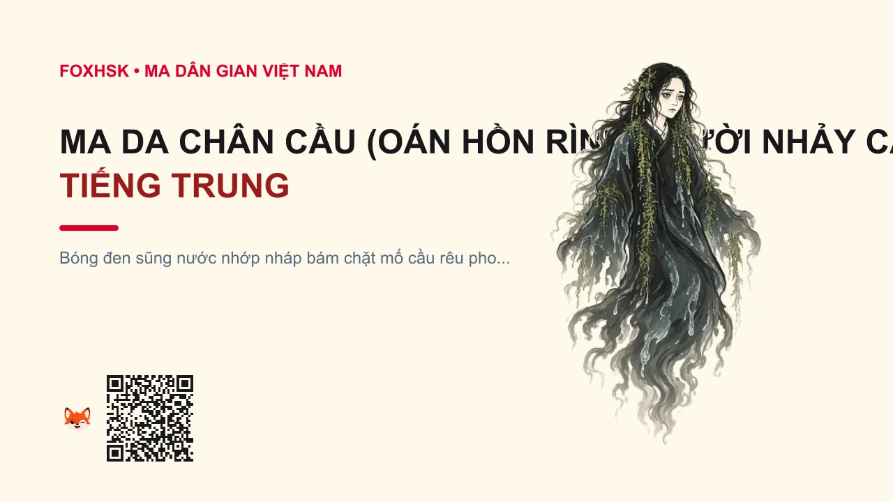 Ma Da Chân Cầu (Oán Hồn Rình Người Nhảy Cầu) Tiếng Trung Là Gì? (桥底水鬼 - qiáodǐ shuǐguǐ) • Nguồn Gốc Truyền thuyết đô thị Sài, Dấu Ấn Pop Culture & Phương Pháp Hóa Giải - FoxHSK