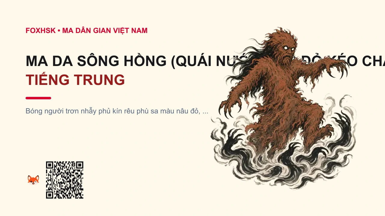 Ma Da Sông Hồng (Quái Nước Vực Đỏ Kéo Chân) Tiếng Trung Là Gì? (红河水魅 - hónghé shuǐmèi) • Nguồn Gốc Dân gian vùng hạ lưu, Dấu Ấn Pop Culture & Phương Pháp Hóa Giải - FoxHSK