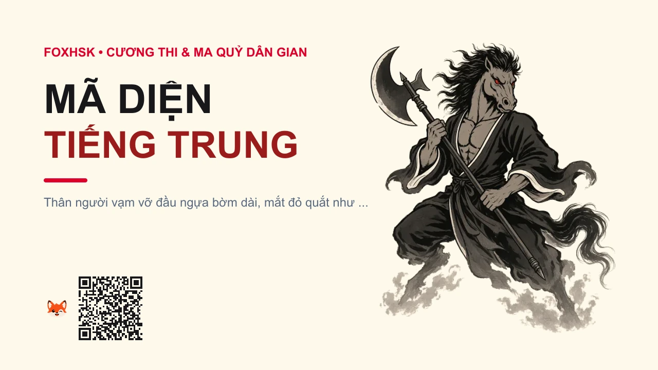Mã Diện Tiếng Trung Là Gì? (马面 - mǎmiàn) • Nguồn Gốc Kinh Lăng Nghiêm, Thần, Dấu Ấn Pop Culture & Phương Pháp Hóa Giải - FoxHSK