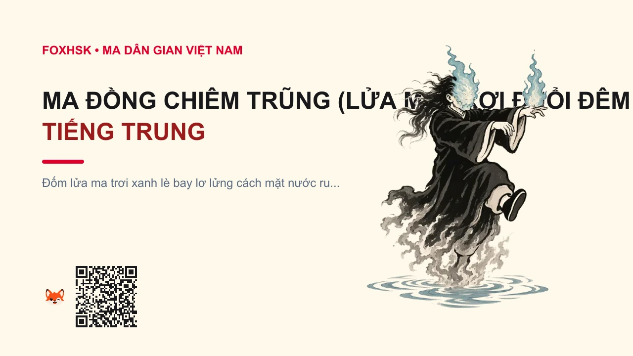 Ma Đồng Chiêm Trũng (Lửa Ma Trơi Đuổi Đêm Mưa) Tiếng Trung Là Gì? (沮泽鬼火 - jǔzé guǐhuǒ) • Nguồn Gốc Đồng chiêm trũng Bắc Bộ, Dấu Ấn Pop Culture & Phương Pháp Hóa Giải - FoxHSK