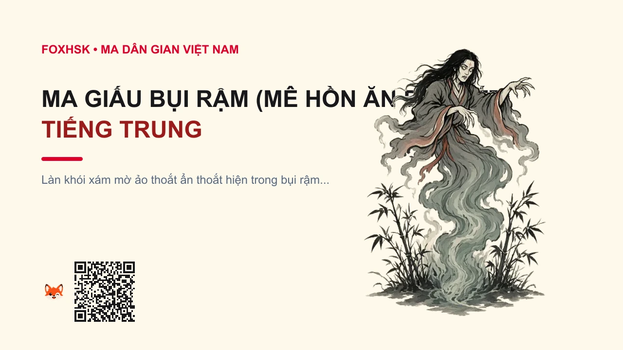 Ma Giấu Bụi Rậm (Mê Hồn Ăn Đất Sét) Tiếng Trung Là Gì? (蔽人鬼 - bìrénguǐ) • Nguồn Gốc Chuyện kể dân gian thôn, Dấu Ấn Pop Culture & Phương Pháp Hóa Giải - FoxHSK