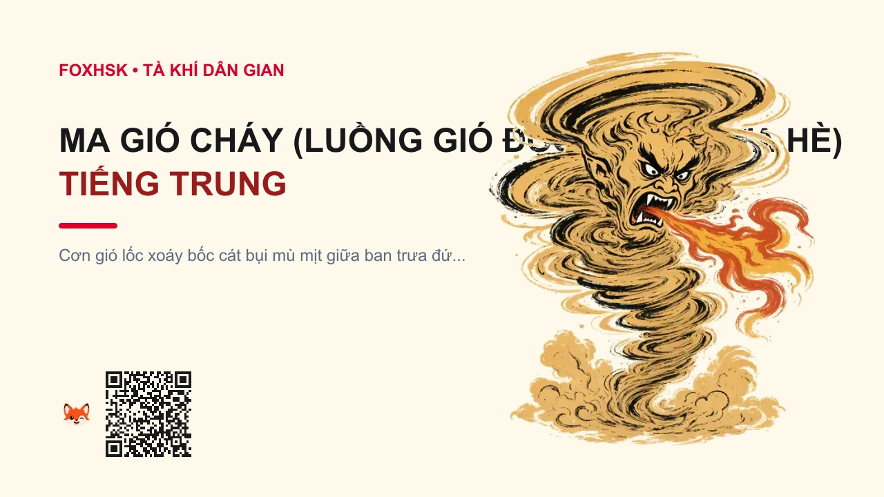 Ma Gió Cháy (Luồng Gió Độc Giữa Trưa Hè) Tiếng Trung Là Gì? (炎煞风魔 - yánshà fēngmó) • Nguồn Gốc Vùng đất cát khô hạn, Dấu Ấn Pop Culture & Phương Pháp Hóa Giải - FoxHSK