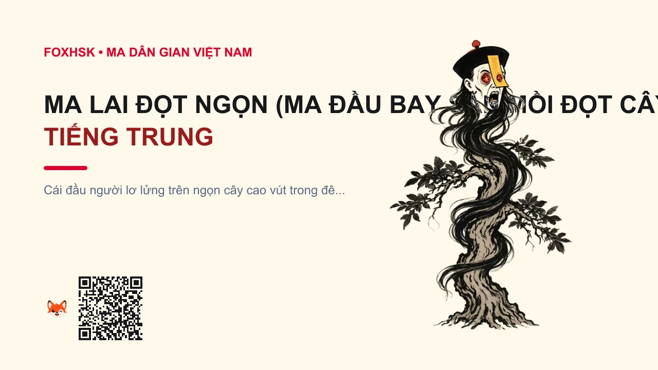 Ma Lai Đọt Ngọn (Ma Đầu Bay Săn Mồi Đọt Cây) Tiếng Trung Là Gì? (树顶飞头鬼 - shùdǐng fēitóuguǐ) • Nguồn Gốc Chuyện ma rừng thiêng, Dấu Ấn Pop Culture & Phương Pháp Hóa Giải - FoxHSK