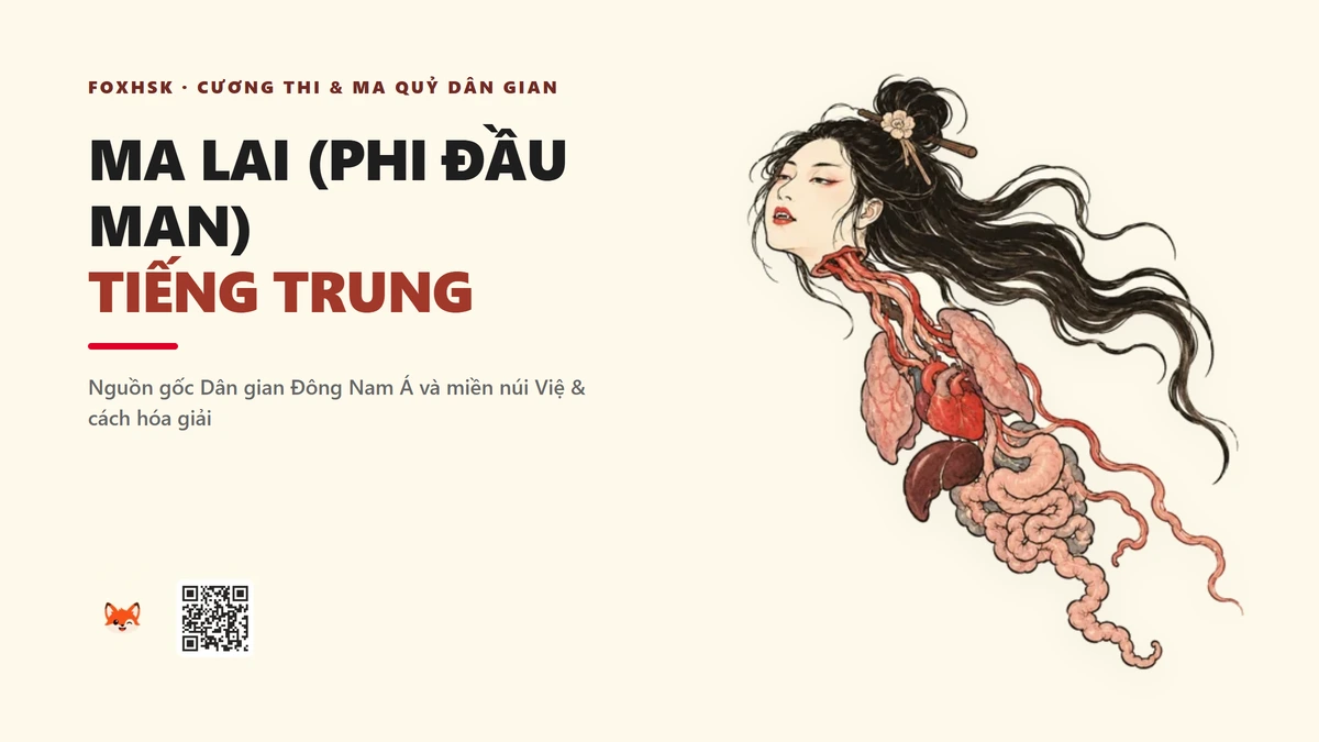 Ma Lai (Phi Đầu Man) Tiếng Trung Là Gì? (飞头蛮 - fēitóumán) • Huyền Thuật Ma Rút Ruột Bay Đêm, Dân Gian Tây Nguyên & Phim Inhuman Kiss - FoxHSK