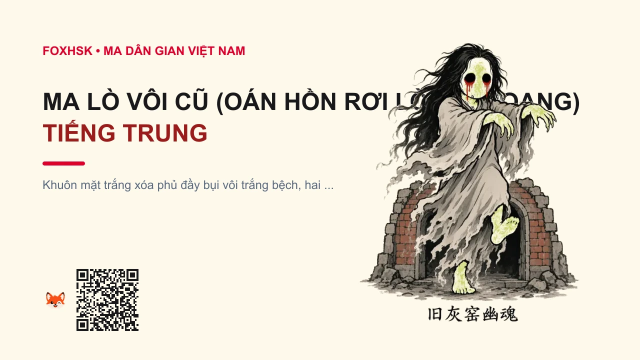 Ma Lò Vôi Cũ (Oán Hồn Rơi Lò Vôi Hoang) Tiếng Trung Là Gì? (旧灰窑幽魂 - jiù huīyáo yōuhún) • Nguồn Gốc Các lò vôi cổ bỏ hoang, Dấu Ấn Pop Culture & Phương Pháp Hóa Giải - FoxHSK