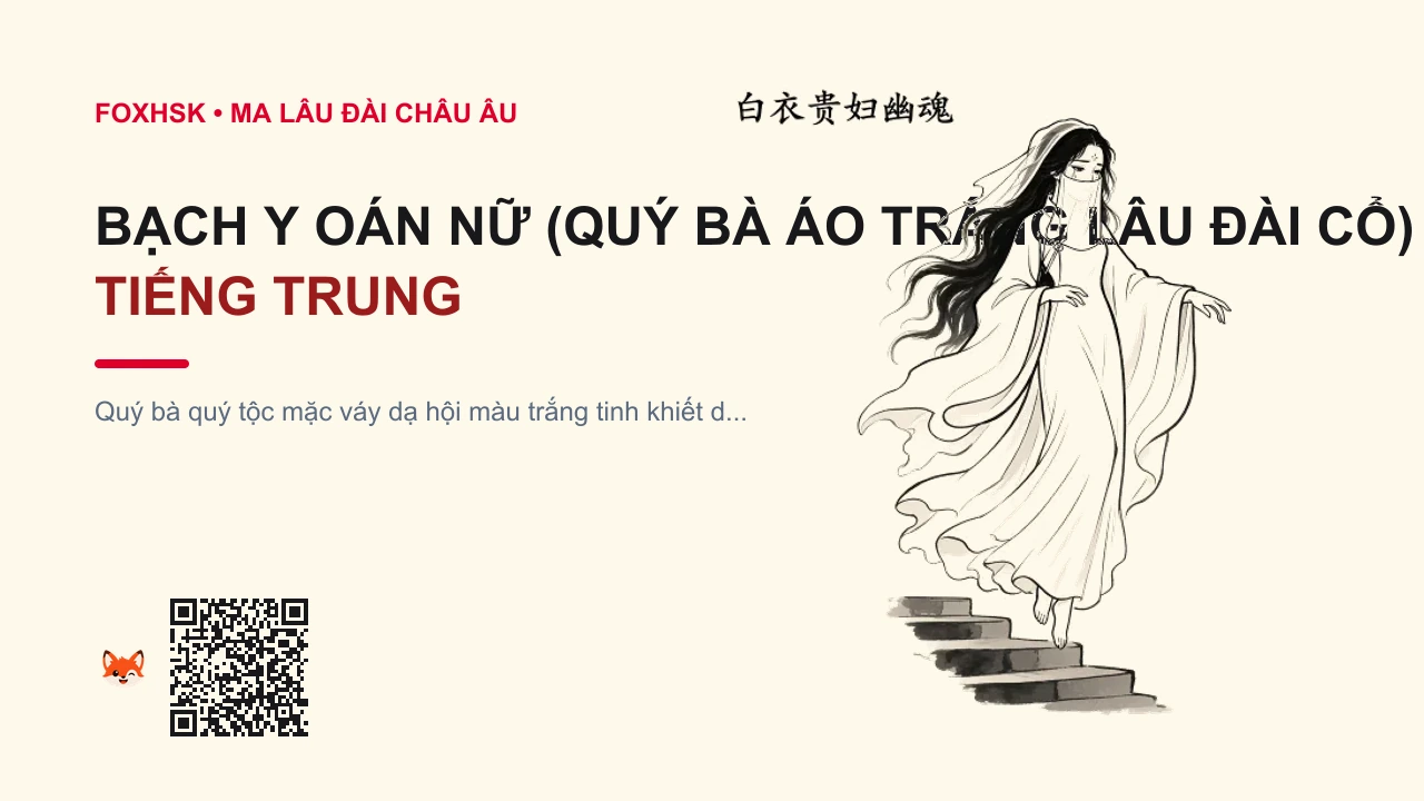 Bạch Y Oán Nữ (Quý Bà Áo Trắng Lâu Đài Cổ) Tiếng Trung Là Gì? (白衣贵妇幽魂 - báiyī guìfù yōuhún) • Nguồn Gốc Các lâu đài cổ nước Anh,, Dấu Ấn Pop Culture & Phương Pháp Hóa Giải - FoxHSK