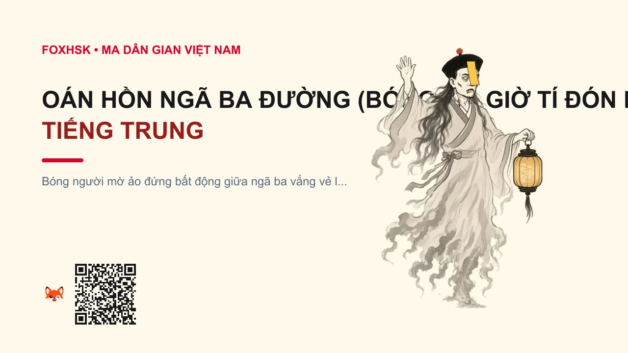 Oán Hồn Ngã Ba Đường (Bóng Ma Giờ Tí Đón Khách) Tiếng Trung Là Gì? (歧路幽魂 - qílù yōuhún) • Nguồn Gốc Tín ngưỡng dân gian, Dấu Ấn Pop Culture & Phương Pháp Hóa Giải - FoxHSK