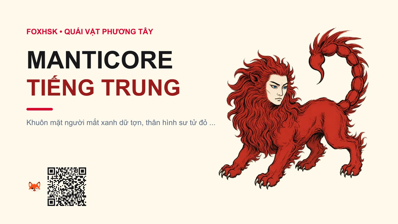 Manticore Tiếng Trung Là Gì? (曼蒂科尔 - màndìkē'ěr) • Nguồn Gốc Thần thoại Ba Tư & Châu, Dấu Ấn Pop Culture & Phương Pháp Hóa Giải - FoxHSK
