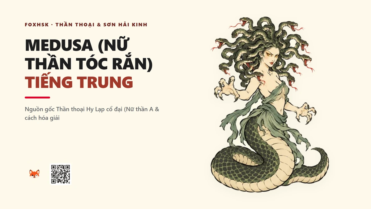 Medusa (Nữ Thần Tóc Rắn) Tiếng Trung Là Gì? (美杜莎 - měidùshā) • Nữ Thần Tóc Rắn Thần Thoại Hy Lạp, Biểu Tượng Versace & Phim Clash of the Titans - FoxHSK