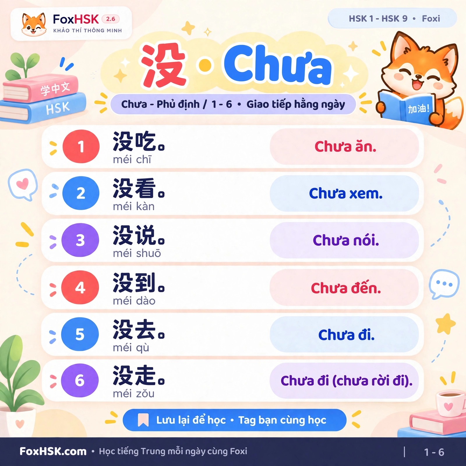Cụm từ giao tiếp với chữ 没 - Thẻ 3: Nhóm cụm từ diễn tả sự bất lực, hết cách
