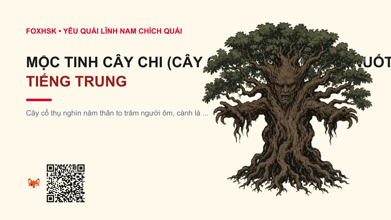 Mộc Tinh Cây Chi (Cây Cổ Thụ Ngàn Năm Nuốt Người) Tiếng Trung Là Gì? (古木精 - gǔmùjīng) • Nguồn Gốc Lĩnh Nam Chích Quái,, Dấu Ấn Pop Culture & Phương Pháp Hóa Giải - FoxHSK