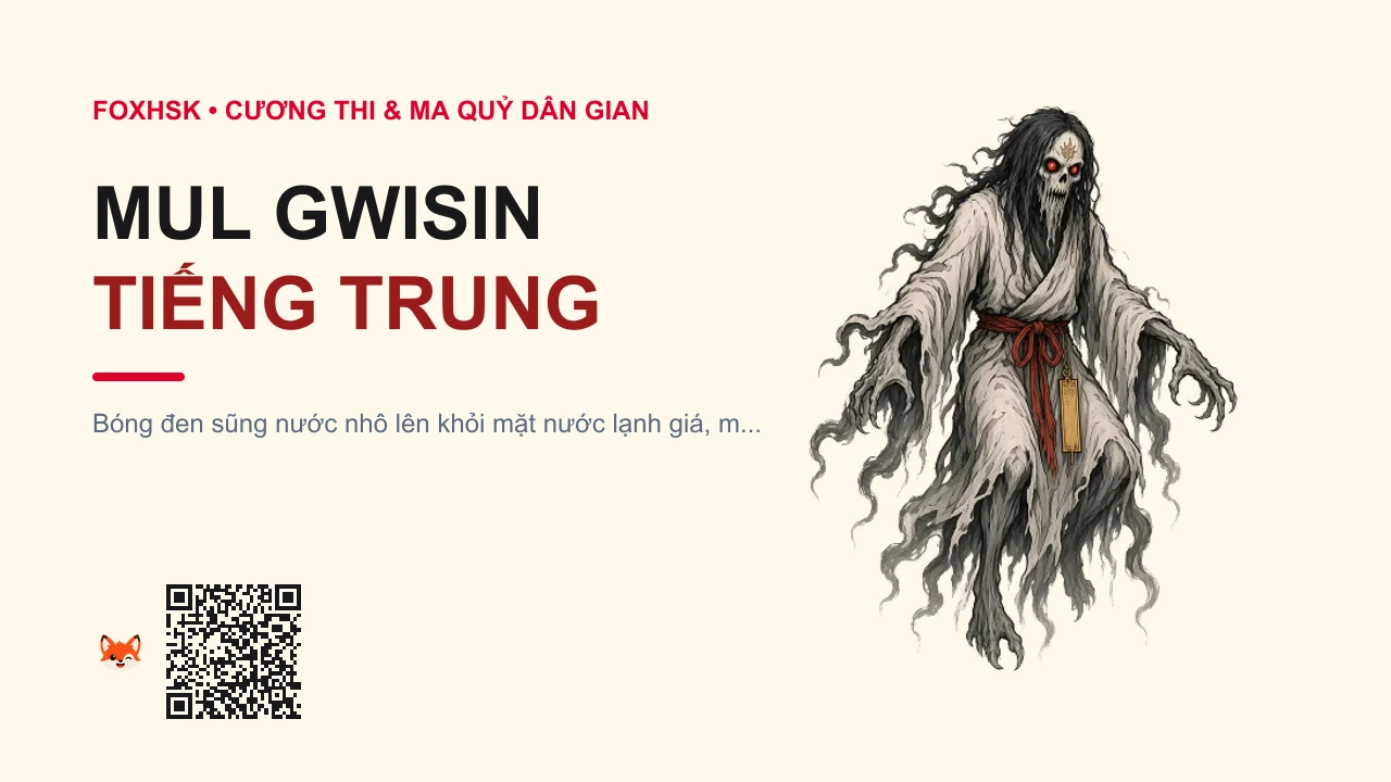 Mul Gwisin Tiếng Trung Là Gì? (水鬼 - shuǐguǐ) • Nguồn Gốc Dân gian Hàn Quốc, văn, Dấu Ấn Pop Culture & Phương Pháp Hóa Giải - FoxHSK