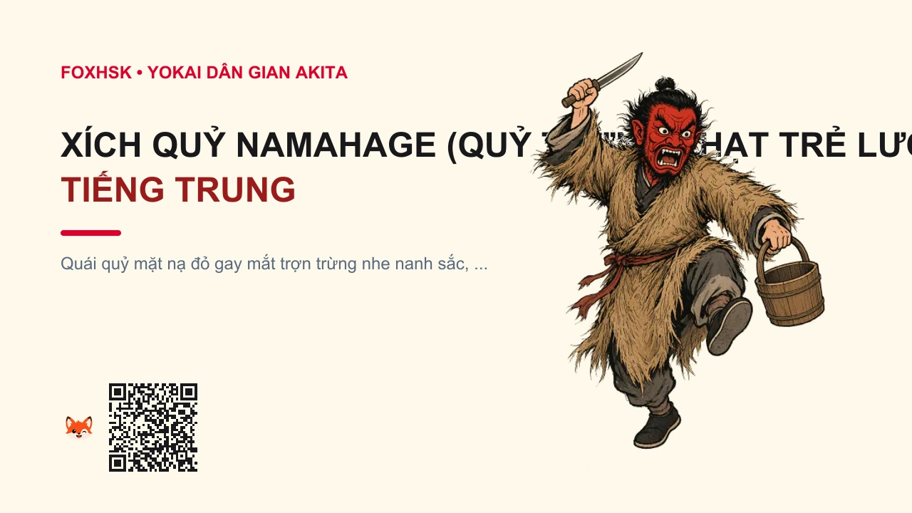 Xích Quỷ Namahage (Quỷ Trừng Phạt Trẻ Lười Biếng Đêm Giao Thừa) Tiếng Trung Là Gì? (生剥鬼 - shēngbōguǐ) • Nguồn Gốc Bán đảo Oga, tỉnh Akita,, Dấu Ấn Pop Culture & Phương Pháp Hóa Giải - FoxHSK