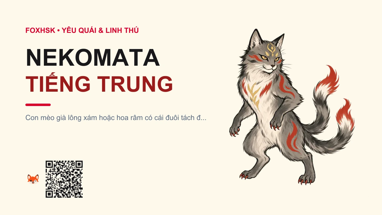 Nekomata Tiếng Trung Là Gì? (猫又 - māoyòu) • Nguồn Gốc Meigetsuki thời, Dấu Ấn Pop Culture & Phương Pháp Hóa Giải - FoxHSK