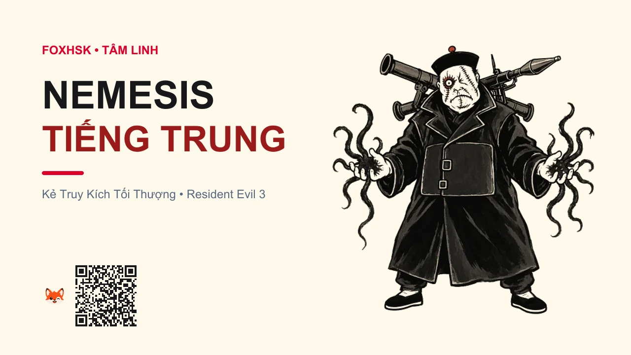Kẻ Truy Kích Nemesis Tiếng Trung Là Gì? (追击者 - zhuījīzhě) • Nguồn Gốc Game Resident Evil 3:, Dấu Ấn Pop Culture & Phương Pháp Hóa Giải - FoxHSK