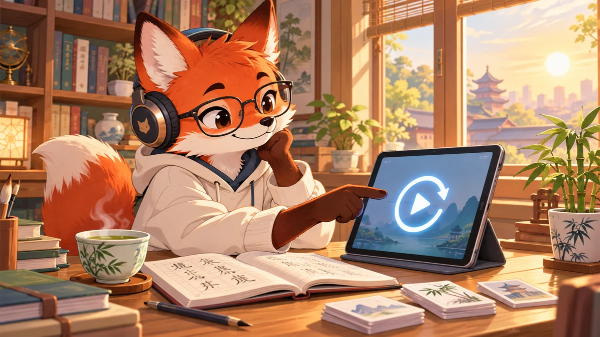 Bí Quyết Nghe Lại Nhiều Lần: Cách Nút Replay Giúp Bạn Đột Phá Kỹ Năng Nghe Tiếng Trung - FoxHSK