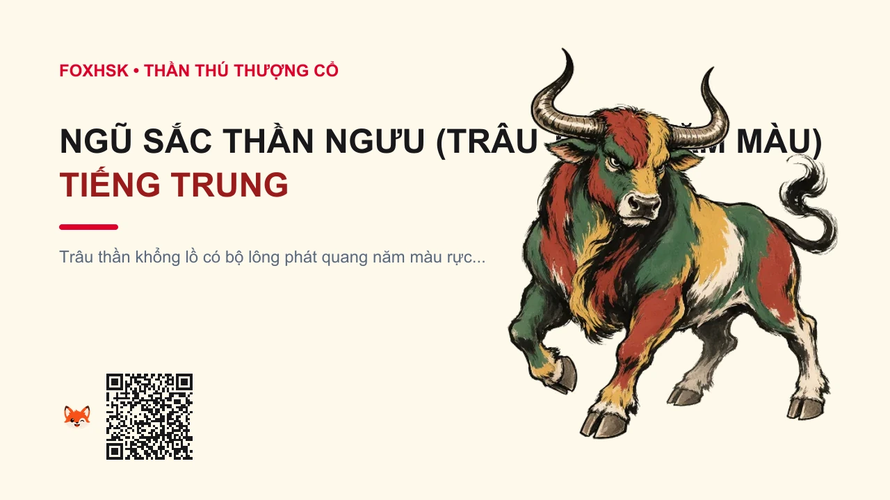Ngũ Sắc Thần Ngưu (Trâu Thần Năm Màu) Tiếng Trung Là Gì? (五色神牛 - wǔsè shénniú) • Nguồn Gốc Phong Thần Diễn Nghĩa,, Dấu Ấn Pop Culture & Phương Pháp Hóa Giải - FoxHSK