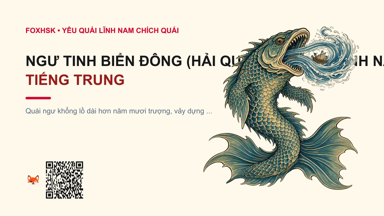 Ngư Tinh Biển Đông (Hải Quái Đuôi Rùa Lĩnh Nam Chích Quái) Tiếng Trung Là Gì? (南海鱼精 - nánhǎi yújīng) • Nguồn Gốc Lĩnh Nam Chích Quái,, Dấu Ấn Pop Culture & Phương Pháp Hóa Giải - FoxHSK