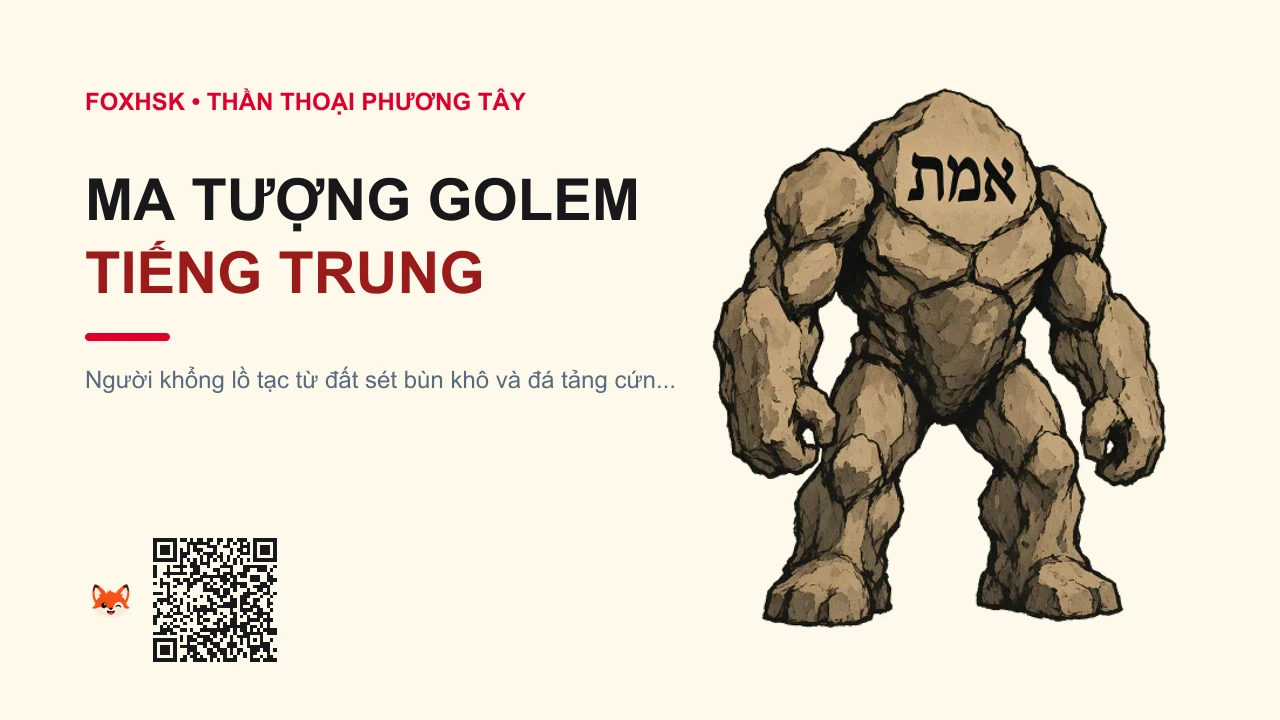 Ma Tượng Golem Tiếng Trung Là Gì? (泥人魔像 - nírén móxiàng) • Nguồn Gốc Truyền thuyết thần bí Do, Dấu Ấn Pop Culture & Phương Pháp Hóa Giải - FoxHSK
