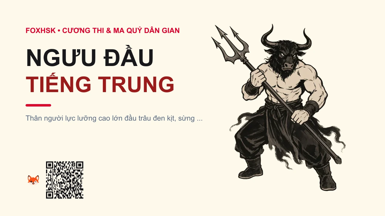 Ngưu Đầu Tiếng Trung Là Gì? (牛头 - niútóu) • Nguồn Gốc Thiết Thành Nê Lê Kinh,, Dấu Ấn Pop Culture & Phương Pháp Hóa Giải - FoxHSK