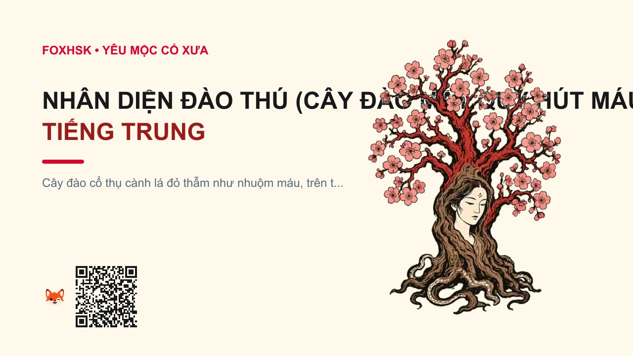 Nhân Diện Đào Thú (Cây Đào Mặt Quỷ Hút Máu) Tiếng Trung Là Gì? (人面桃树 - rénmiàn táoshù) • Nguồn Gốc U Minh Lục Lưu Nghĩa, Dấu Ấn Pop Culture & Phương Pháp Hóa Giải - FoxHSK