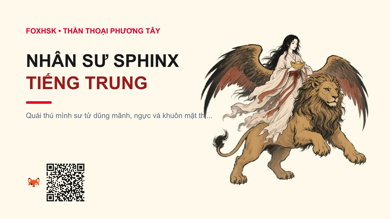 Nhân Sư Sphinx Tiếng Trung Là Gì? (斯芬克斯 - sīfēnkèsī) • Nguồn Gốc Thần thoại Ai Cập & Thần, Dấu Ấn Pop Culture & Phương Pháp Hóa Giải - FoxHSK