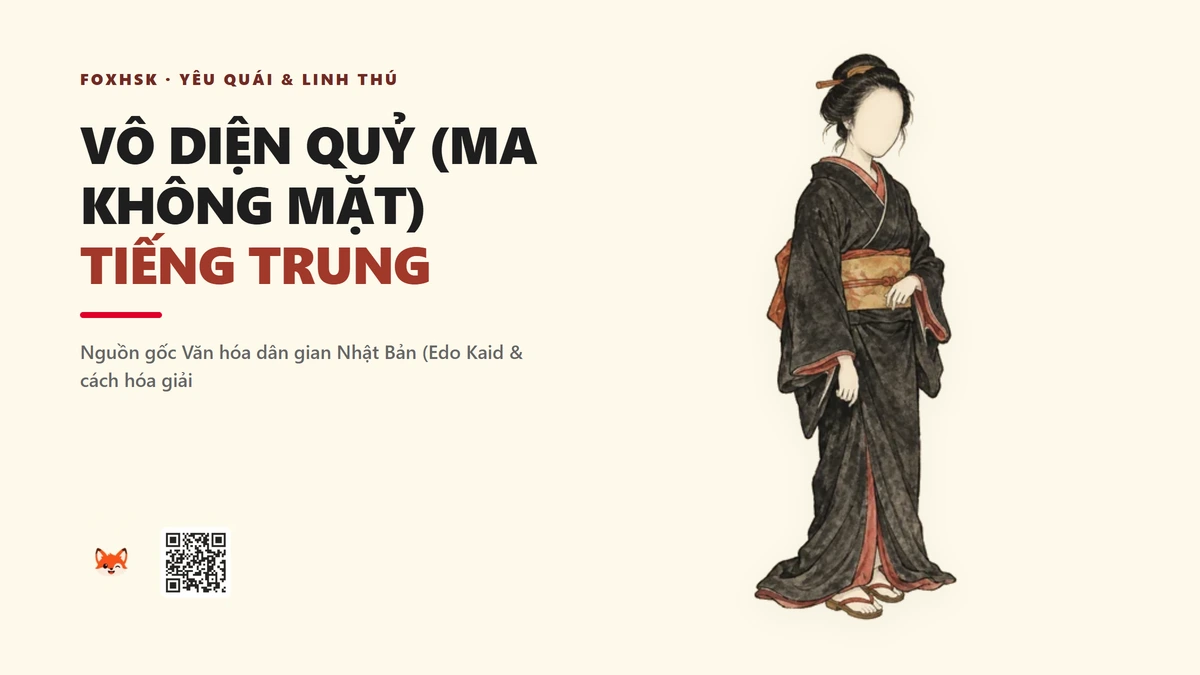 Vô Diện Quỷ (Ma Không Mặt) Tiếng Trung Là Gì? (无面鬼 - wúmiànguǐ) • Nguồn Gốc Văn hóa dân gian Nhật, Dấu Ấn Pop Culture & Phương Pháp Hóa Giải - FoxHSK
