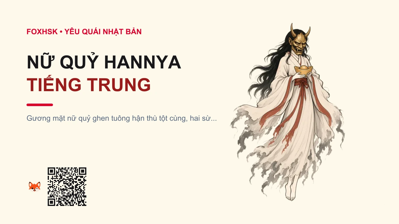 Nữ Quỷ Hannya Tiếng Trung Là Gì? (般若 - bōrě) • Nguồn Gốc Kịch nghệ Noh kịch cổ, Dấu Ấn Pop Culture & Phương Pháp Hóa Giải - FoxHSK