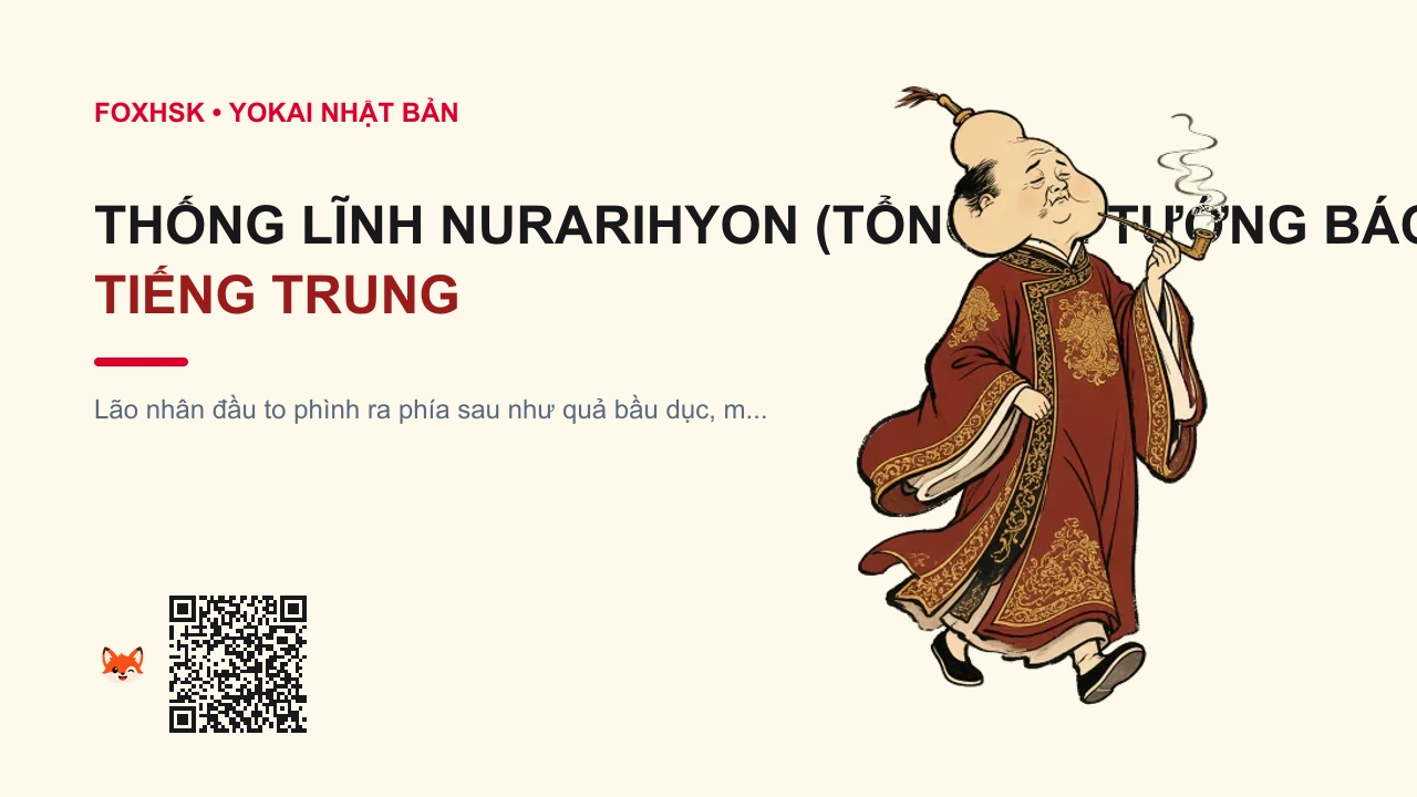 Thống Lĩnh Nurarihyon (Tổng Đại Tướng Bách Quỷ Dạ Hành) Tiếng Trung Là Gì? (滑头鬼 - huátóuguǐ) • Nguồn Gốc Gazu Hyakki Yagyō, Dấu Ấn Pop Culture & Phương Pháp Hóa Giải - FoxHSK