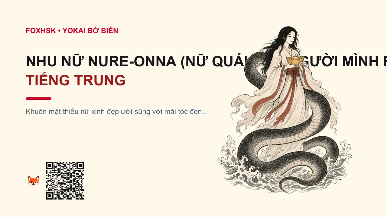 Nhu Nữ Nure-onna (Nữ Quái Đầu Người Mình Rắn) Tiếng Trung Là Gì? (濡女 - rúnǚ) • Nguồn Gốc Vùng bờ biển Kyushu và, Dấu Ấn Pop Culture & Phương Pháp Hóa Giải - FoxHSK