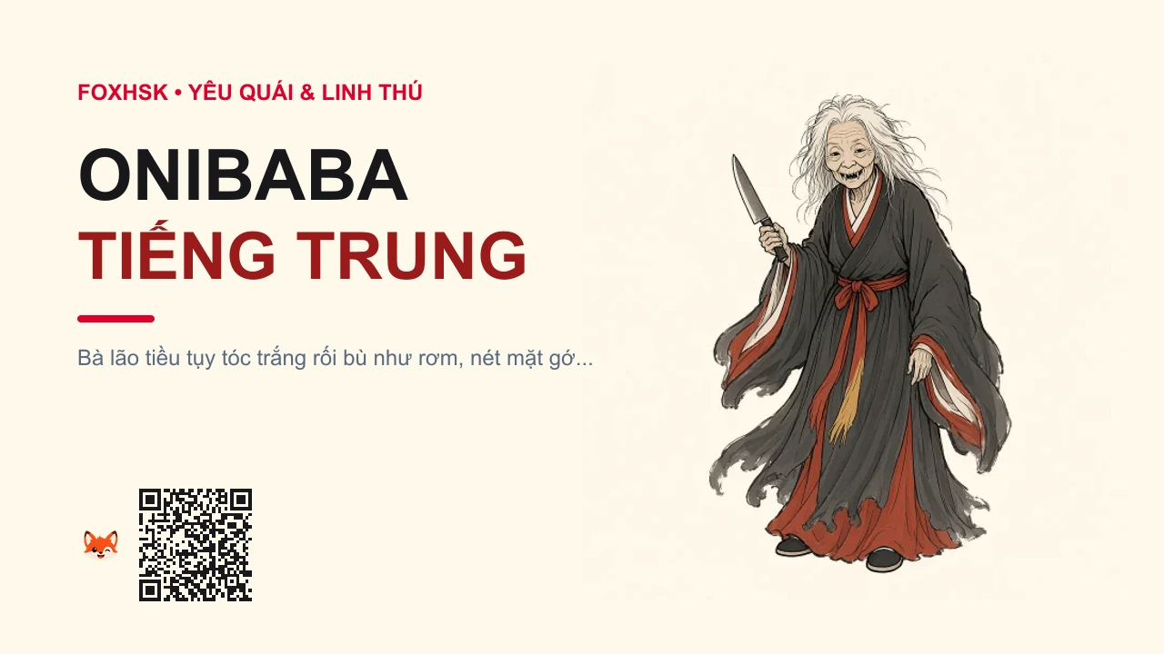 Onibaba Tiếng Trung Là Gì? (鬼婆 - guǐpó) • Nguồn Gốc Kịch Noh 'Kurozuka', Dân, Dấu Ấn Pop Culture & Phương Pháp Hóa Giải - FoxHSK