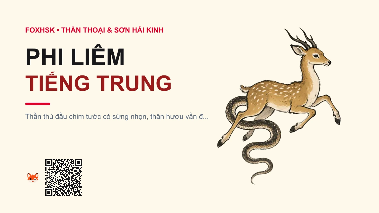 Phi Liêm Tiếng Trung Là Gì? (蜚廉 - fēilián) • Nguồn Gốc Sử Ký • Tần Bản Kỷ, Thần, Dấu Ấn Pop Culture & Phương Pháp Hóa Giải - FoxHSK