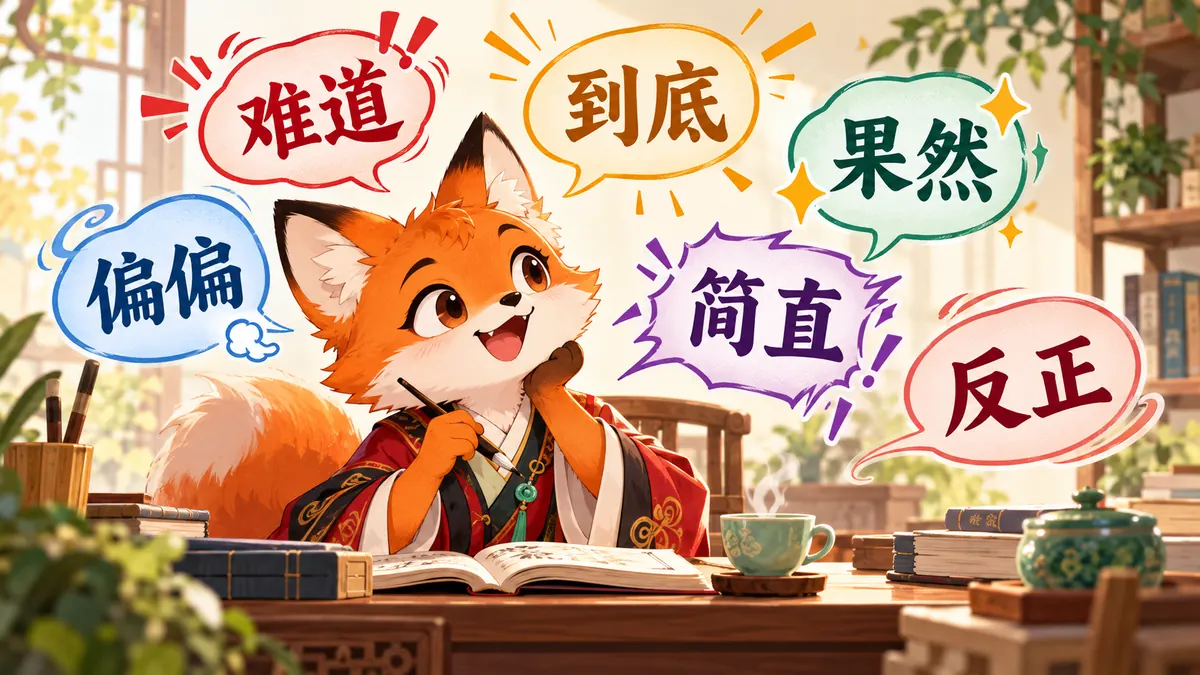 Phó Từ Ngữ Khí Trong Tiếng Trung: Bí Kíp Biến Câu Nói Tự Nhiên Như Người Bản Xứ (难道, 到底, 果然, 偏偏, 简直, 反正) - FoxHSK