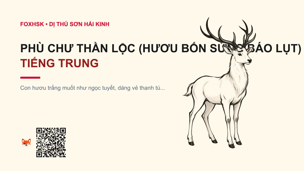 Phù Chư Thần Lộc (Hươu Bốn Sừng Báo Lụt) Tiếng Trung Là Gì? (夫诸 - fūzhū) • Nguồn Gốc Sơn Hải Kinh - Trung Sơn, Dấu Ấn Pop Culture & Phương Pháp Hóa Giải - FoxHSK