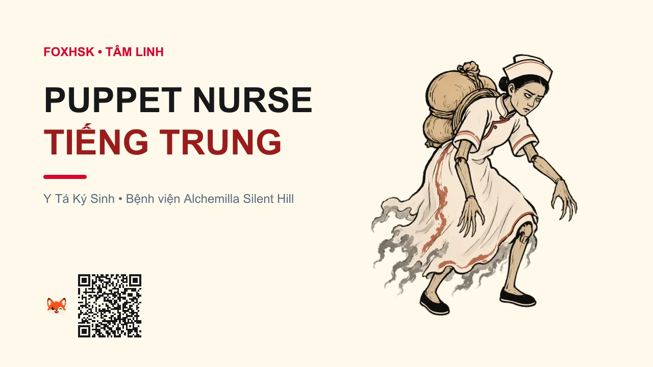 Y Tá Ký Sinh (Puppet Nurse - Silent Hill 1) Tiếng Trung Là Gì? (傀儡护士 - kuǐlěi hùshi) • Nguồn Gốc Game Silent Hill 1 (Bệnh, Dấu Ấn Pop Culture & Phương Pháp Hóa Giải - FoxHSK